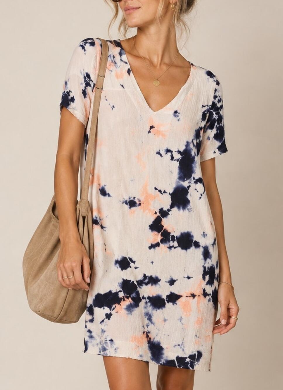 Raquel Allegra Womens 100% Silk Tie Dye Shift Dress Size 0 Boho Artsy Designer